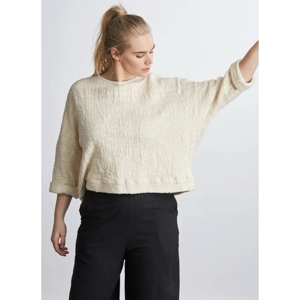 Jamie + The Jones Cream Textured Sweater